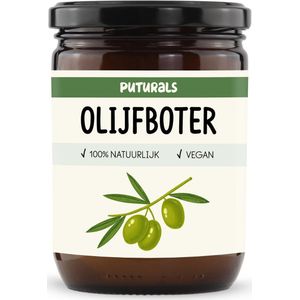 Puturals Olijfolie Boter 100% Natuurlijk - 500gr - Hydrateert en Herstelt de Huid - Geschikt als Lippenbalsem, Hand- en Voetcrème en Haarmasker - Rijk aan Vitamine E en Antioxidanten- Olive Oil Body Butter - Bruine Glazen Pot