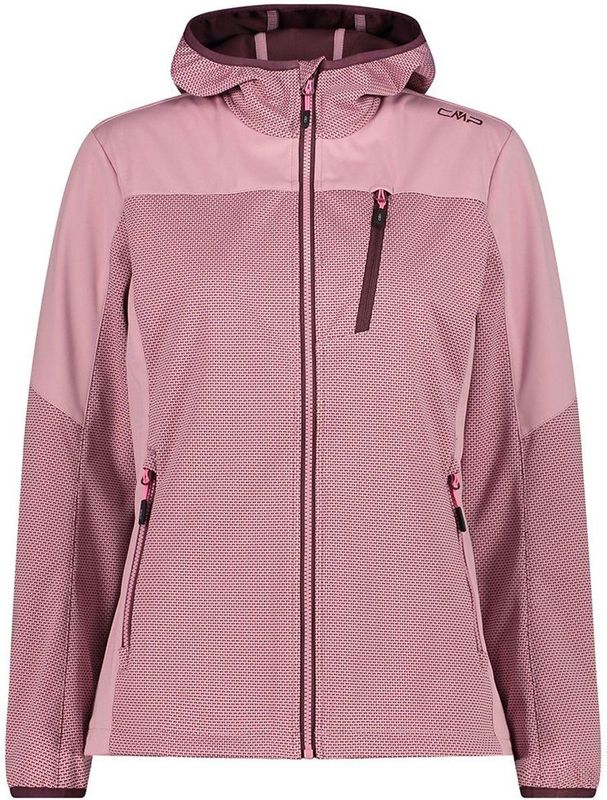 CMP - Dames Hoodie - Softshell - Uniek Jacquardpatroon - Clima Protect