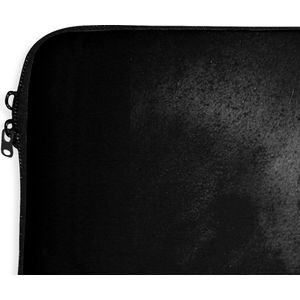 Laptophoes 14 inch - Olifant - Dier - Portret - Laptop sleeve - Binnenmaat 34x23,5 cm - Zwarte achterkant