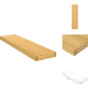 vidaXL Wandplank Rustieke Stijl - 80x20x4 cm - Bamboe met Gelakte Afwerking - Wandsteun