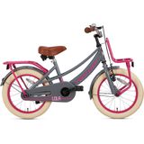 Supersuper Lola - Kinderfiets - Meisjesfiets - 16 inch - Grijs/Roze