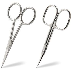 Professionele nagelriemschaarset, multifunctionele 2-delige schaar met fijn gebogen snijoppervlak voor haar, papier, handwerk enz.