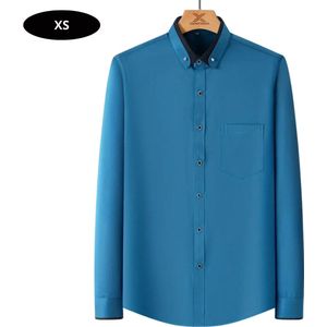 Bovista Overhemd Heren - Volwassenen - Lange Mouwen - Strijkvrij - Lange Mouw - Donkerblauw - Maat XS