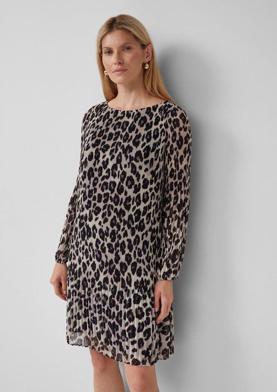 s.Oliver - Chiffon Jurk - All-over Print - A-lijn