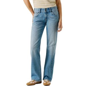 Pepe Jeans Venus Straight Fit Lage Taille Jeans Blauw 25 / 32 Vrouw
