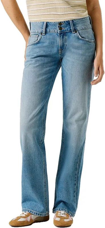 Pepe Jeans Venus Straight Fit Lage Taille Jeans Blauw 25 / 32 Vrouw