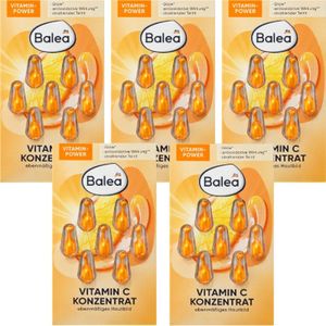 Balea Vitamine C-concentraat COMBI-verpakking 5x 7 stuks - Huidverzorging - Skin-care - Gezichtsverzorging - Concentraat - Vitamine C - Antioxidant - Vitamine E