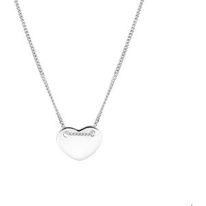 The Jewelry Collection Ketting Hart 1,0 mm 40 + 5 cm - Zilver