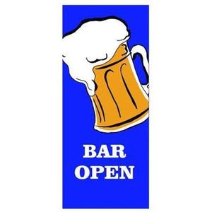 Bier vlag Bar Open 240 x 90 cm