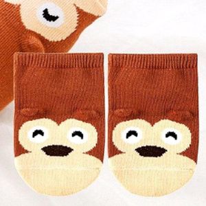 1 Paar Baby Zomersokjes Aapjes | Sokjes Katoen 0-3 Maanden