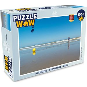 Puzzel Noordzee - Strandbal - Geel - Legpuzzel - Puzzel 1000 stukjes volwassenen