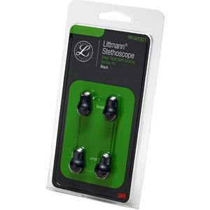 Littmann Snap Tight Soft-Sealing Eartips voor Littmann stethoscopen - Zwart