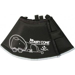 Comfy cone - hondenkap - kattenkap - zwart Large - comfortabele kap voor na operatie