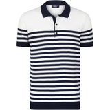 Jimmy Sanders - Tricot Polo Shirt - Ecru - Korte Mouwen - Heren