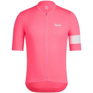 Rapha Core Lightweight Korte Mouw Wielertrui Roze M Man