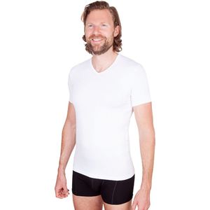 Bamboosa � Austin Bamboe T-shirt � V-hals � Wit � Slim fit, Ademend & Anti?transpirant � Maten S t/m XXL