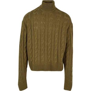 Urban Classics - Boxy roll Sweater/trui - XL - Olijfgroen