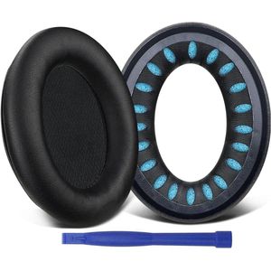 Vervangingsset Earpads van Kunstleer voor Bose Triport 1 (TP-1), Triport 1A (TP-1A) en Around-Ear 1 (AE1) Hoofdtelefoons met Geluidsisolerende Schuim Verhoogde Dikte