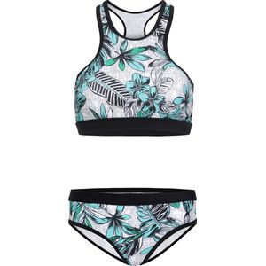 Bikini sport basic Jungle bloemen 128-134