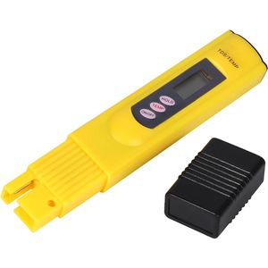 Digitale LCD-tester voor waterkwaliteit - TDS watertest reinheidsfilter - 0-9999 PPM Temp - drinkwater aquaria zwembaden - Geel .