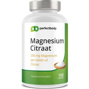 Magnesium Citraat Tabletten - 100 Tabletten - PerfectBody.nl