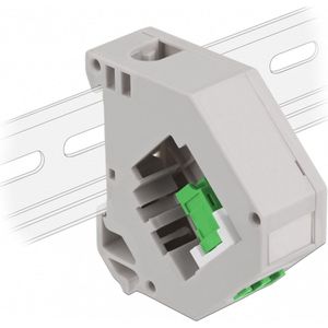 Delock - DIN Rail Adapter - Grijs/Wit/Groen - LC Duplex Vrouwelijk naar LC Duplex Vrouwelijk - Montage 35 mm