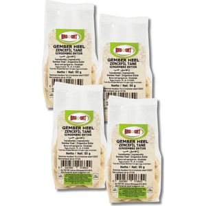 Bagdat - Gember Heel - Ginger Whole - Gember Korrel - Zencefil Tane - Ginger Grain - 50 gr - 100% Natuurlijk - Thee - 4 Stuks