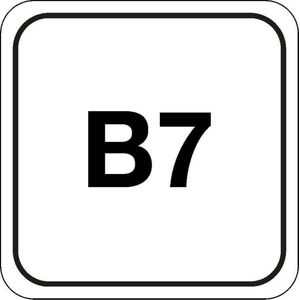 B7 diesel bord - kunststof 100 x 100 mm
