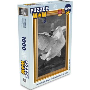 Puzzel De bedreigde zwaan - Oude meesters - Lijst - Goud - Legpuzzel - Puzzel 1000 stukjes volwassenen