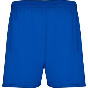 Kobalt Blauwe heren sportbroek zonder binnenbroek en elastische band met koord model Calcio maat M