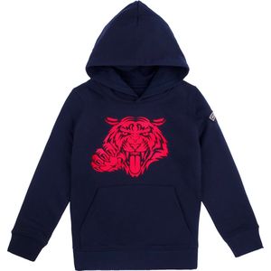 Most Hunted - kinder hoodie - tijger - navy - rood - maat 98/104