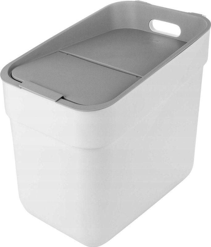 Curver - Prullenbak - afvalbak, voor recycling, 20 liter, wit, klaar om in te zamelen