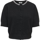 Jacqueline de Yong - Jdyalva Life - Cardigan - Zwart - Korte Mouwen