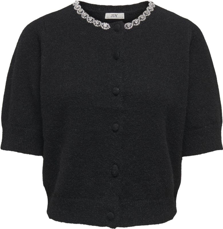 Jacqueline de Yong - Jdyalva Life - Cardigan - Zwart - Korte Mouwen