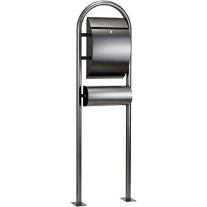 ApexArte® Brievenbus Op Paal - Zwart