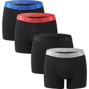 Freegun Boxer Heren Boxershorts voor heren, broek, polyester ondergoed, set van 4