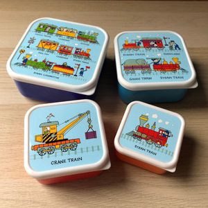 Treinen kleine snackboxjes snackdoosjes set 4 stuks - Tyrrell Katz