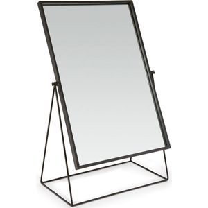 vtwonen Rechthoekige Spiegel - Tafelspiegel - Zwart - 32x57xcm