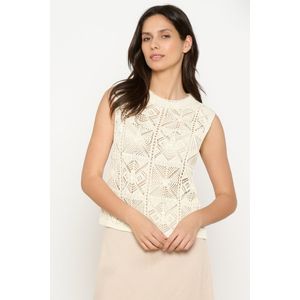 LolaLiza Top T Crosquare 02200509 1013 Vanilla White Dames Maat - S