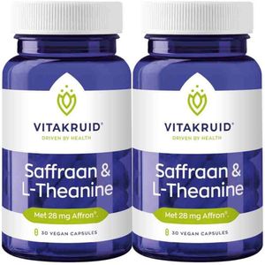 Vitakruid Saffraan & L-Theanine - 2 x 30 vegacapsules - Voordeelverpakking