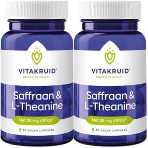 2x Vitakruid Saffraan & L-Theanine 30 vegacapsules