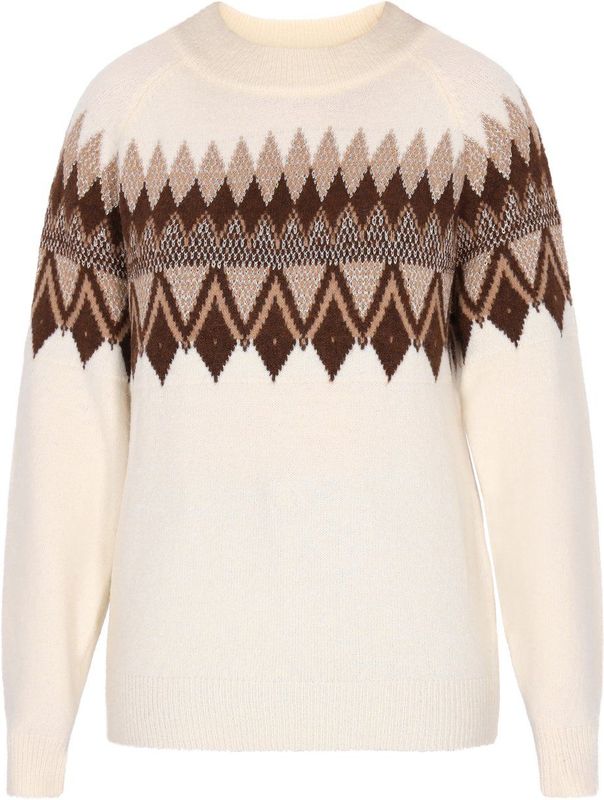 usha - Pullover - Geometrisch Patroon - Met Geribde Kragen