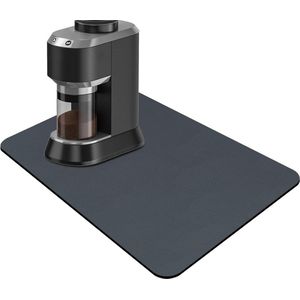 Koffiezetapparaat Mat Werkbladen, Grote Koffiezetapparaat Pads, Absorberende Wasbare Omkeerbare Microvezel Afvoermat voor Keukengerei, Koffiebar Mat voor Werkbladen (40x60cm, Zwart)