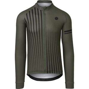 AGU Faded Stripe Fietsshirt Lange Mouwen Essential Heren - Army Green - Maat S