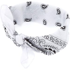 Bandana, Patroon - Wit
