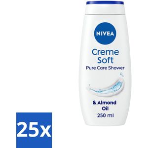 25 x NIVEA Douchecrème Soft 250 ml - Verzorgde Huid - Dagelijkse Hydratatie - Zacht Gevoel