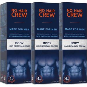 Premium Ontharingscrème Voor Mannen - Effectieve en Zachte Oplossing Voor Lichaam (3 x 200 ml)