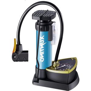 Voetpomp met Gauge - Lichtgewicht Voet Geactiveerde Vloer Pomp - Presta en Schrader Klep - Road Bike Mountainbike Ballen Ballonnen