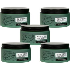 UpCircle Body Scrub - Hergebruikte koffieprut - Citroengras - 220 ml - 5 stuks