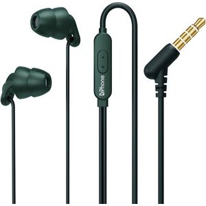 DrPhone SilencePro - Comfortabele 3.5mm Jack - In-Ear Oordoppen met Passieve Ruisonderdrukking en Kristalhelder Geluid - Groen